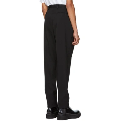 Shop Givenchy Black Pleated Trousers In 001 Black