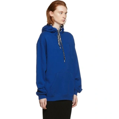 Shop Proenza Schouler Blue Pswl Logo Hoodie In 00419 Roylb