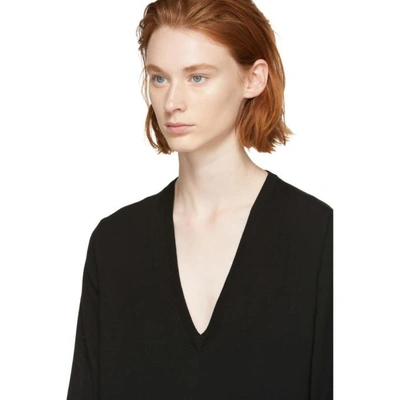 Shop Proenza Schouler Black Wool V-neck Pullover In 00200 Black
