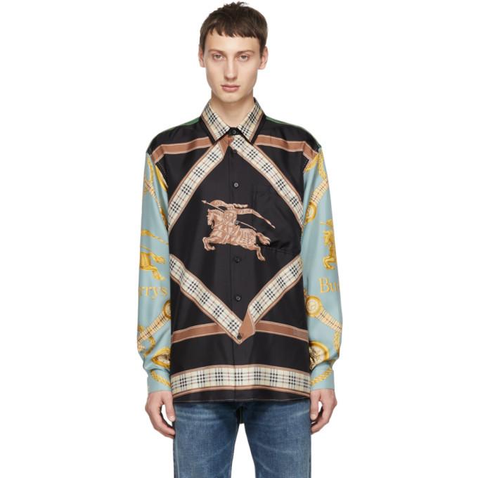 burberry archive scarf print shirt