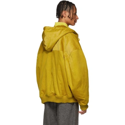 Shop Landlord Yellow Corduroy Logo Parka