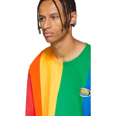 Shop Xander Zhou Multicolor Rainbow Sweatshirt