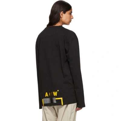 Shop A-cold-wall* Black Bracket Tape Long Sleeve T-shirt