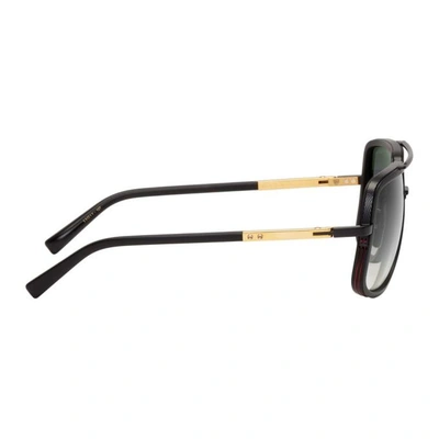 Shop Dita Black Mach-one Sunglasses In Matte Black