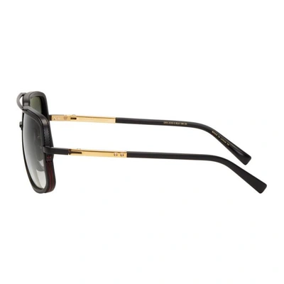 Shop Dita Black Mach-one Sunglasses In Matte Black