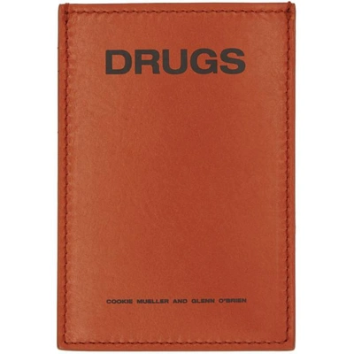 Shop Raf Simons Orange Drugs Card Holder In 00035 Orang