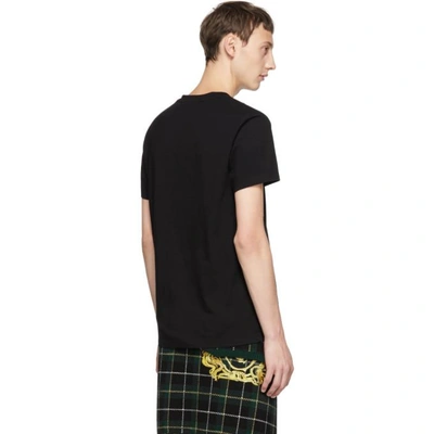Shop Burberry Black Embroidered Archive Logo T-shirt