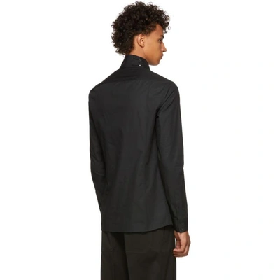 Shop Balmain Black Draped Shirt In 176 Noir