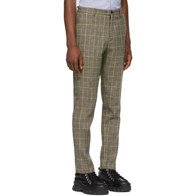 Shop Kenzo Beige Harris Tweed Trousers In 12palecamel