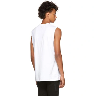 Shop Balmain White Imprime Monnaie Tank Top In 100 White