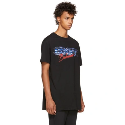 Shop Balmain Black Oversized 'exit' T-shirt In 192 Multi