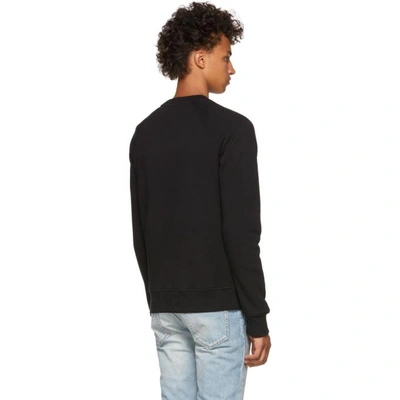 BALMAIN BLACK REFLECTIVE LOGO SWEATSHIRT