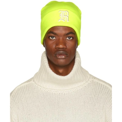 Shop R13 Yellow Embroidered Logo Beanie