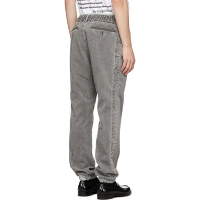 Shop Sacai Grey Corduroy Trousers In 301 Grey
