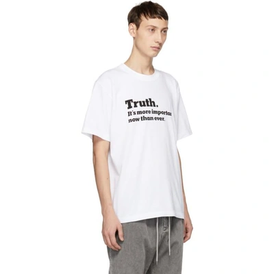 Shop Sacai White Truth T-shirt In 101 White