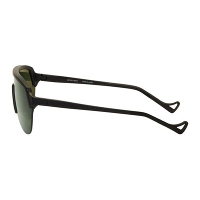 Shop District Vision Black Nagata Speed Blade Aviator Sunglasses In Skyblkg15