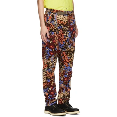Shop Sacai Multicolor Floral Print Trousers In 651 Beige
