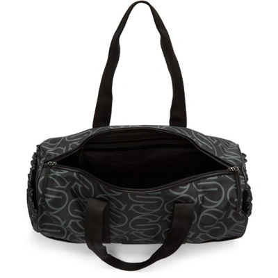 Shop Stella Mccartney Black Monogram Eco Nylon Sport Bag In 1000 Black