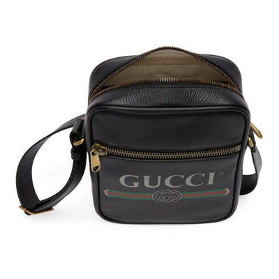 GUCCI 黑色复古标志斜挎包