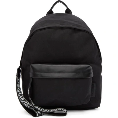 Shop Dsquared2 Black Nylon Backpack In 2124 Black