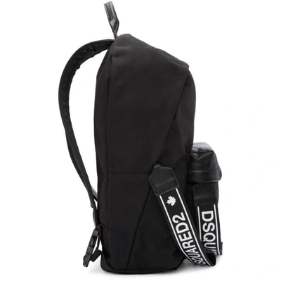 Shop Dsquared2 Black Nylon Backpack In 2124 Black