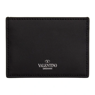 Shop Valentino Black  Garavani Vltn Card Holder In 0n0 Black