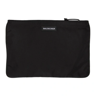 Shop Balenciaga Black Explorer Zip Pouch In 1000 Black