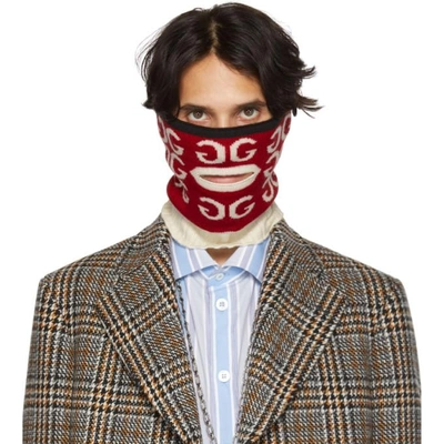 Gucci Gg Wool Balaclava In Red | ModeSens