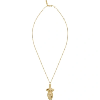 Shop Chloé Gold Femininities Pendant Necklace