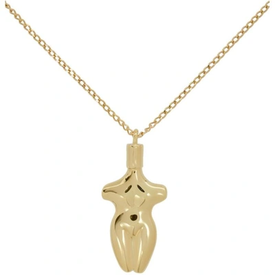 Shop Chloé Gold Femininities Pendant Necklace