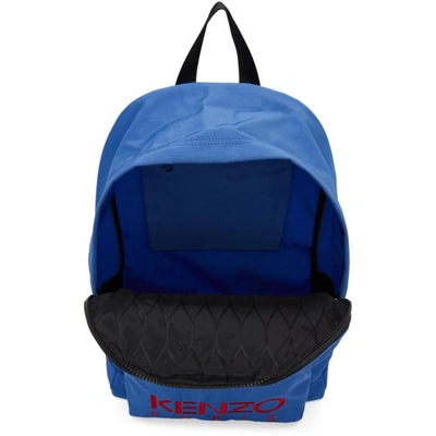 Shop Kenzo Blue Tiger Capsule Backpack In 74.med.blu
