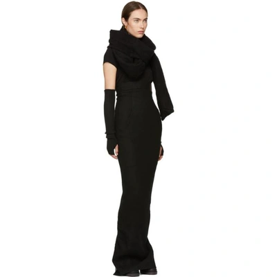 Shop Rick Owens Black Mini Down Felpa Reverse Stole In 09 Black