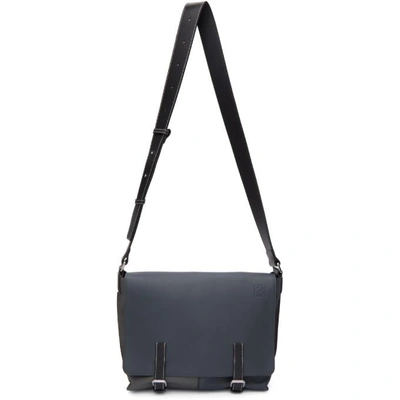 Shop Loewe Grey Multitone Military Messenger Bag In 8881.grey