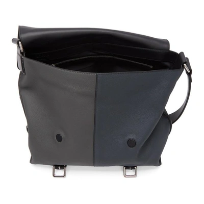 Shop Loewe Grey Multitone Military Messenger Bag In 8881.grey