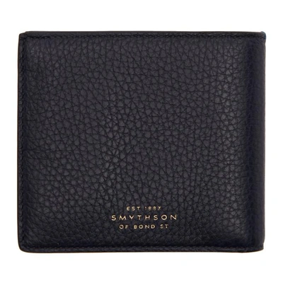 Shop Smythson Navy 6cc Burlington Bifold Wallet In 1014005.nvy