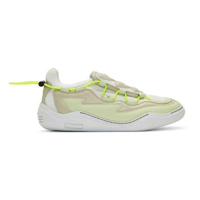 Shop Lanvin White Top Diving Sneakers In 001 Off.wht