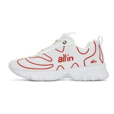 Shop All In White Tennis Sneakers In White/red