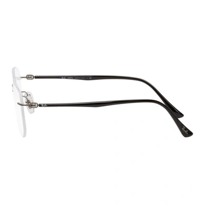 Shop Ray Ban Ray-ban Black Frameless Titanium Glasses In 1128