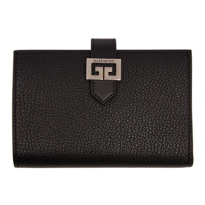 Shop Givenchy Black Medium Gv3 Wallet In 001 Black