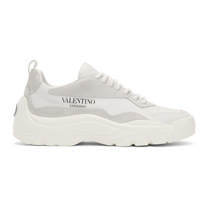 valentino bansi leather trainers