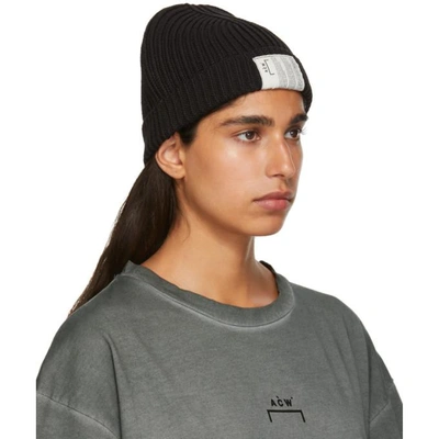 Shop A-cold-wall* Black Invisible Zip Beanie