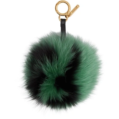 Shop Fendi Green Fur Forever  Keychain In F14u5 Vert