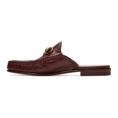 Shop Gucci Burgundy Roos Slip-on Loafers In 6146 Brdx