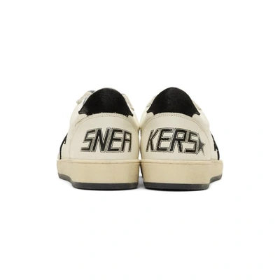 Shop Golden Goose White Ball Star Sneakers In Cream Print