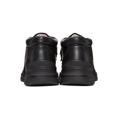 Shop Gucci Black Flashtrek High-top Sneakers In 1000 Nero