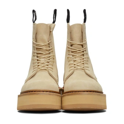 Shop R13 Tan Suede Single Stack Boots