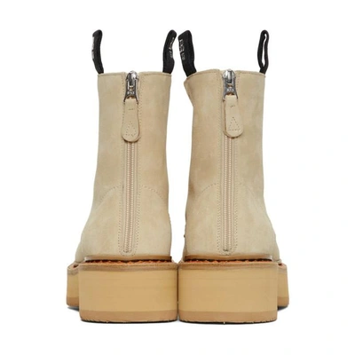 Shop R13 Tan Suede Single Stack Boots