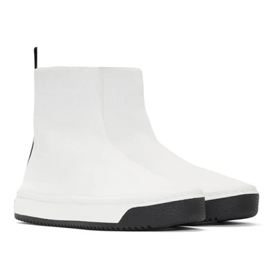 Shop Marc Jacobs White Logo Dart Sock Sneakers In 100 White