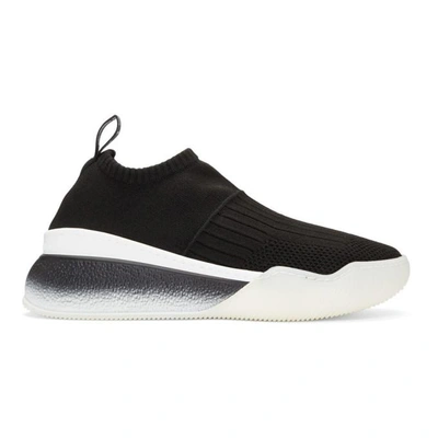 Shop Stella Mccartney Black Loop Sock Trainers In 1006 Black/