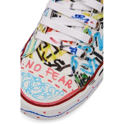 Vetements White Graffiti High-top Sneakers